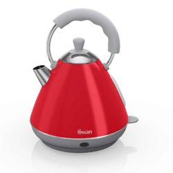 Swan Retro Pyramid Kettle - Red